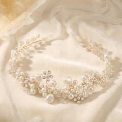 Tanfeine styled in an updo showing how the headpiece elevates bridal hairstyles