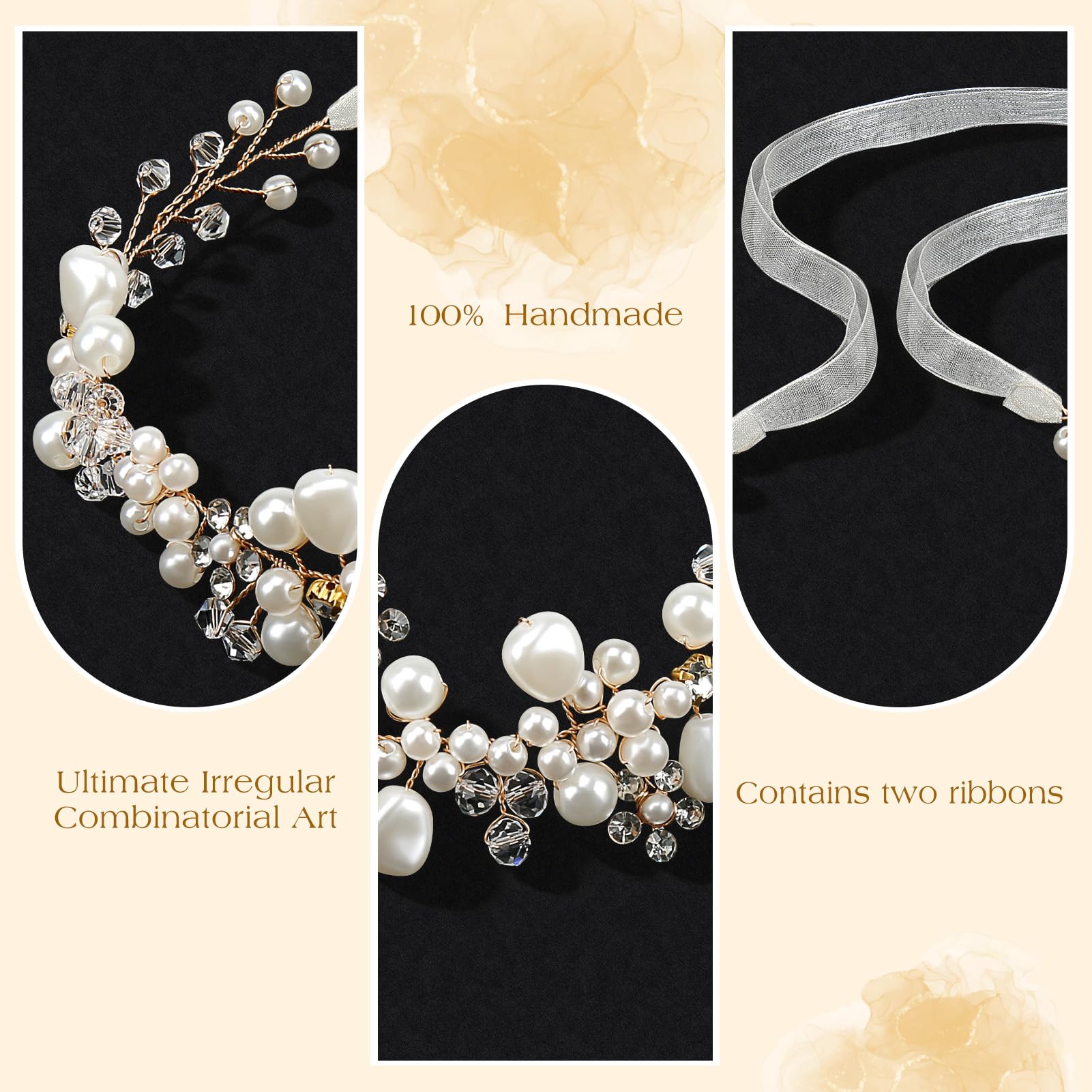 Tanfeine headpiece held in hand to show compact size and lightweight benefit