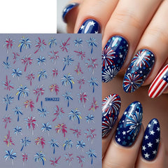 TANYOOTO on gel extensions showing flag accent durability and salon-quality look