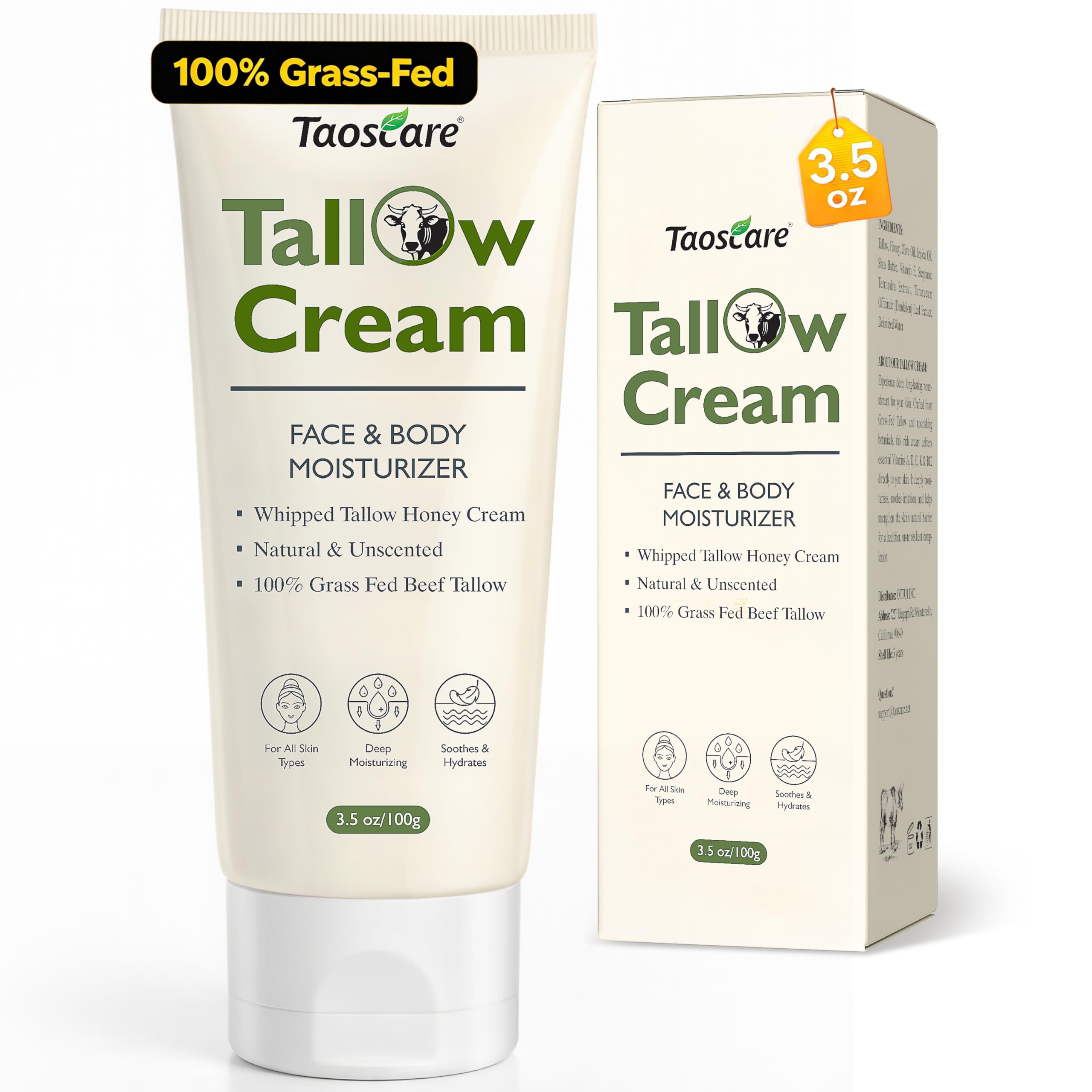Taoscare front tube showing clean packaging and easy squeeze for hygiene