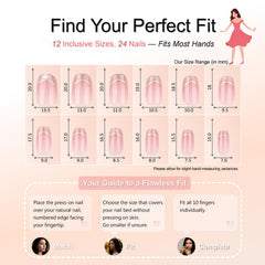 Taoyisent application kit and sizes arranged for easy selection and custom fit