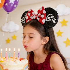 Tarocynn headband styled at theme park, playful look and durable fit