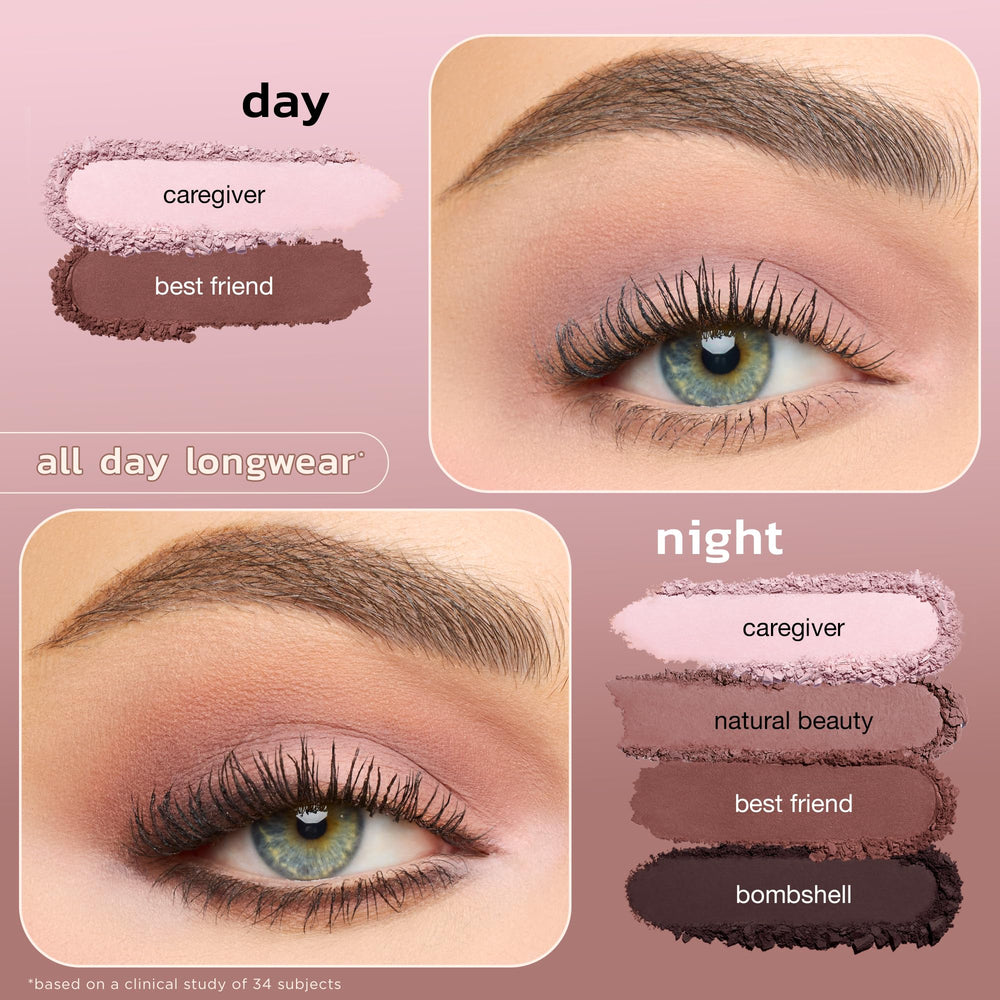 tarte brush applying eyeshadow illustrating blendability and seamless crease definition