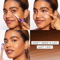 tarte application under eye demonstration hiding dark circles and brightening