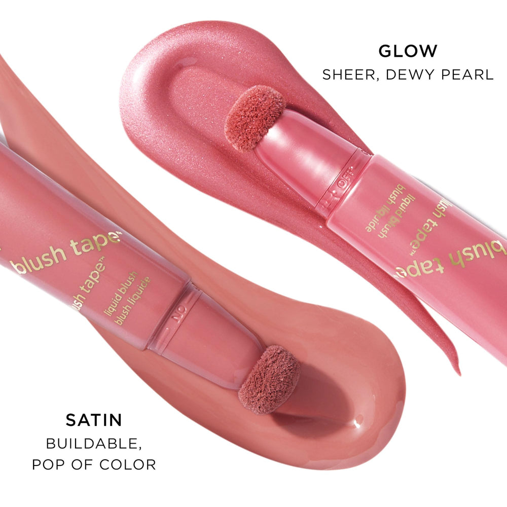 tarte model wearing berry shade showcasing dewy, radiant cheek benefit