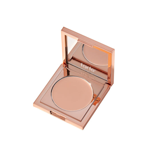 tarte front packaging showing product and shade, highlights full-coverage benefit