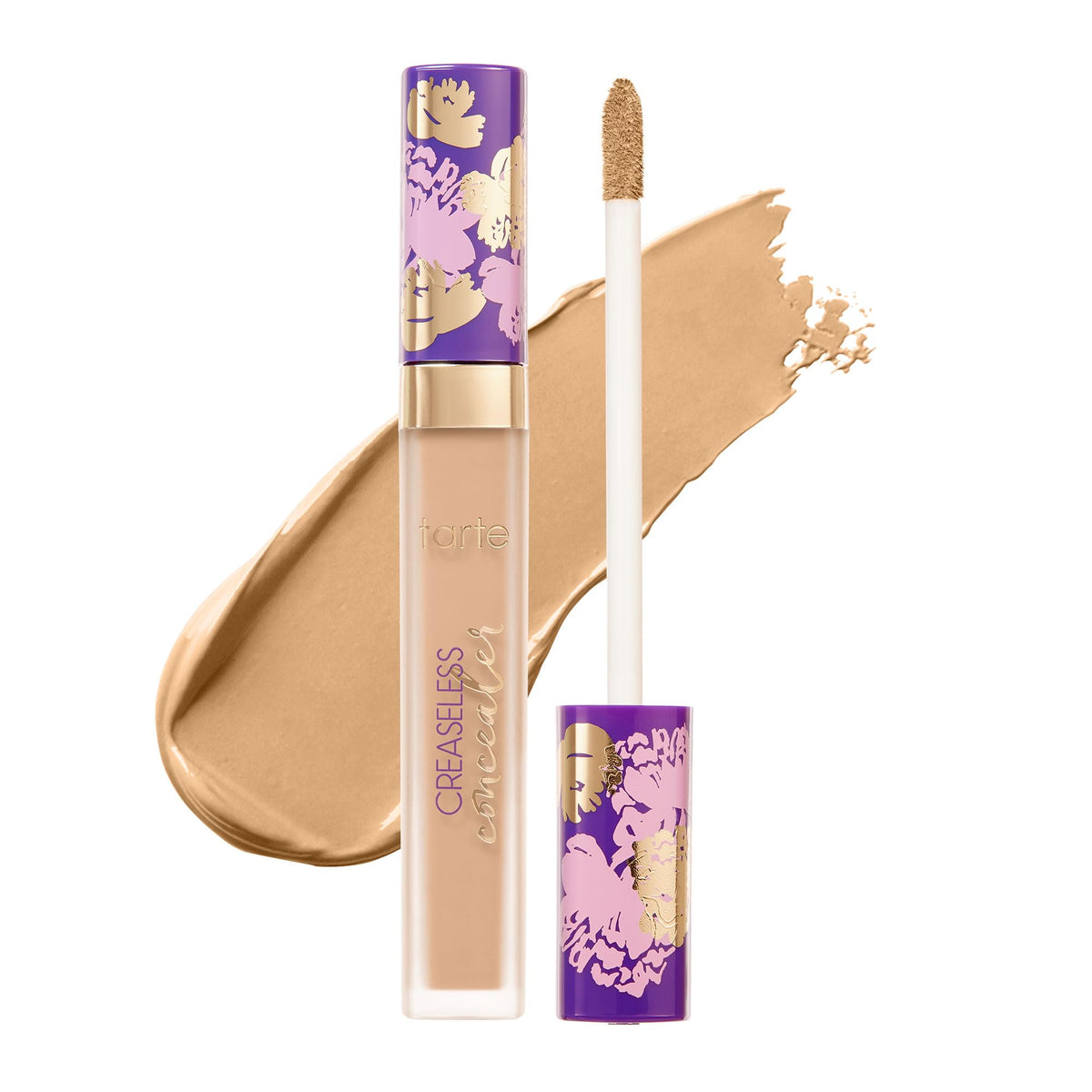 tarte concealer front compact showing shade and applicator benefits coverage