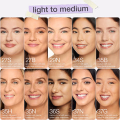 tarte foundation label close-up highlights vegan, waterproof and longwear benefits