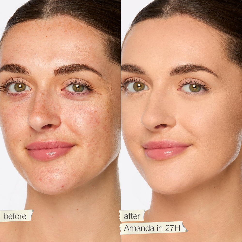 tarte foundation pump close-up dispenses controlled amount for seamless application