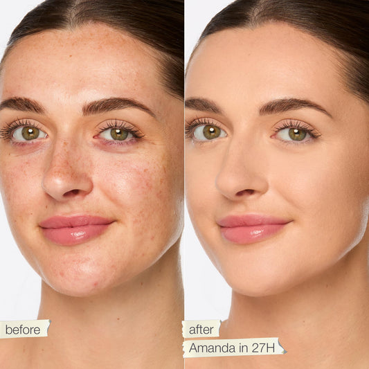 tarte foundation pump close-up dispenses controlled amount for seamless application