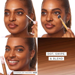 tarte full size tube on white background, conveys product size and portability