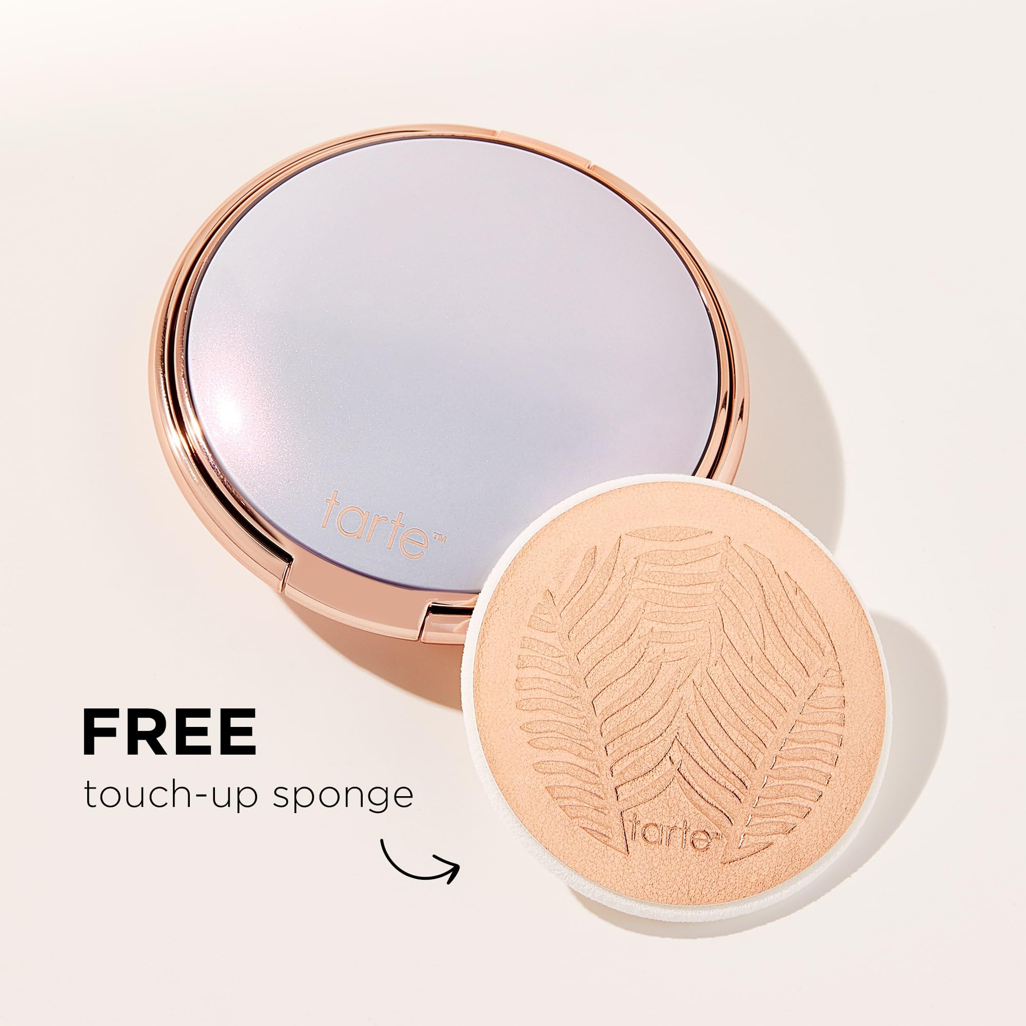 tarte application with brush blending powder for lightweight, even coverage