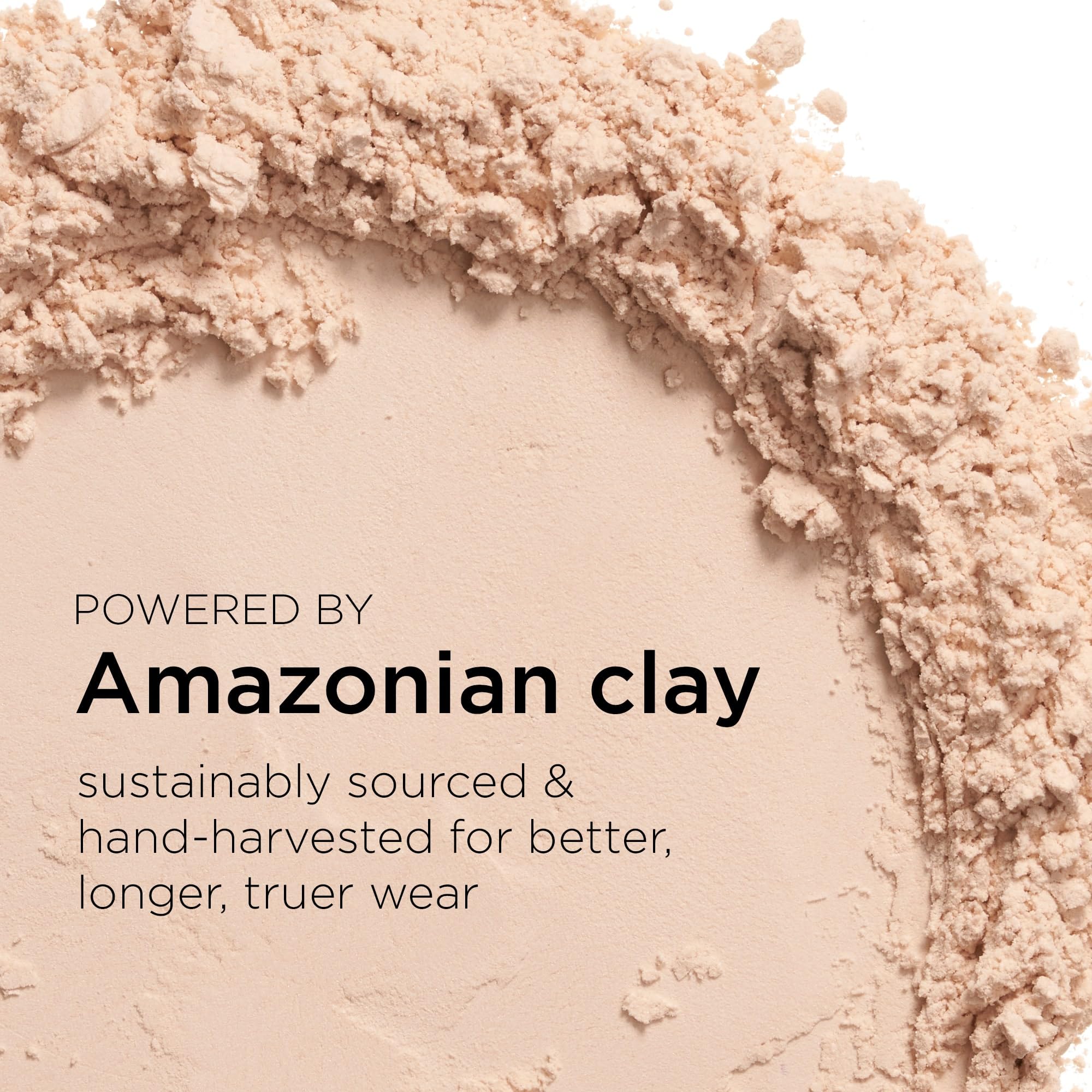 tarte Amazonian clay ingredient visual emphasizing oil-absorbing, longwear benefit