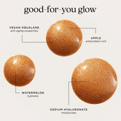 tarte bottle beside a coin showing compact size and travel-friendly design