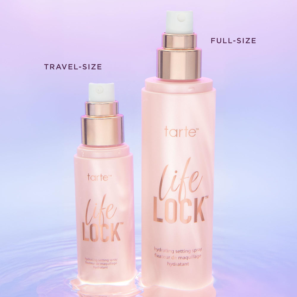 tarte life lock label and claims close shot showing vegan cruelty‑free benefits