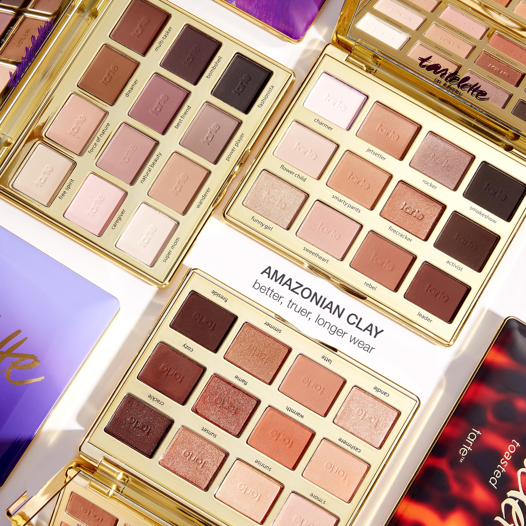 tarte palette inside travel bag lifestyle shot showing on-the-go versatility and practicality