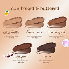 tarte applying cream bronzer with fingers demonstrating quick, natural blending benefit