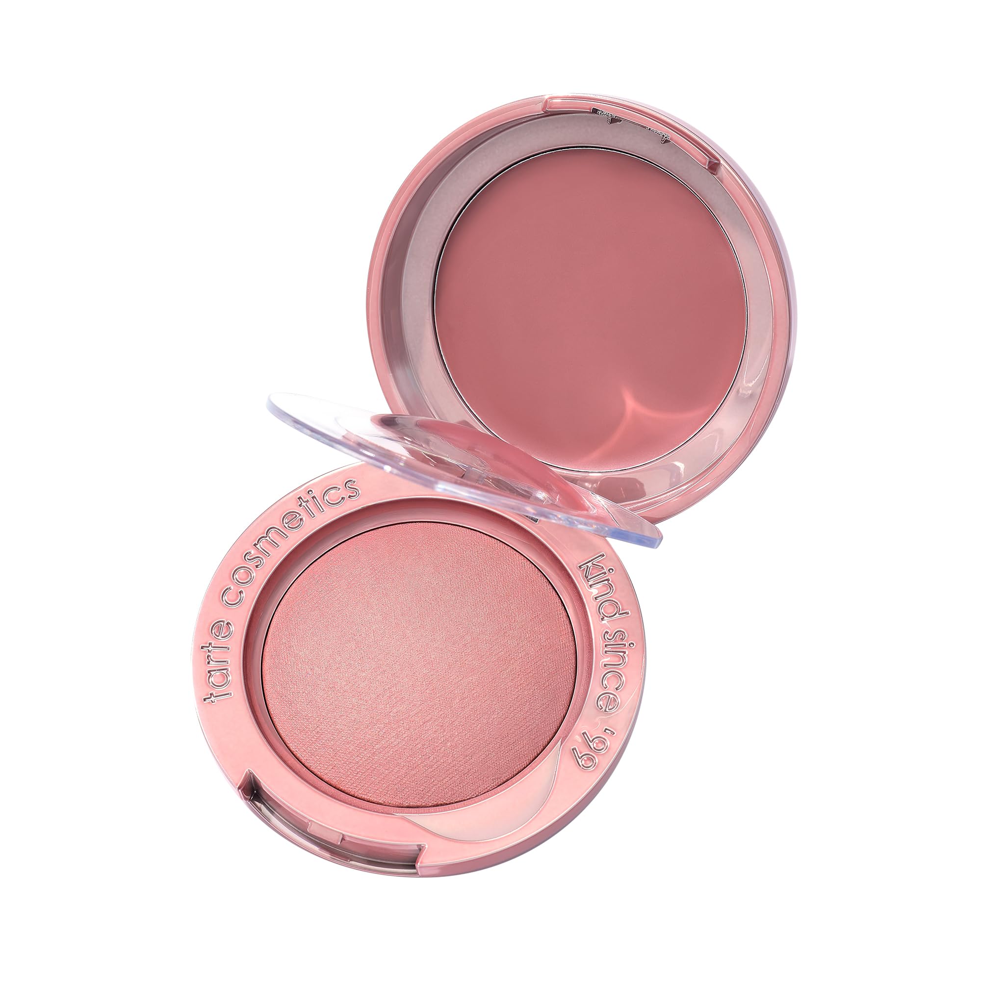 tarte macaron duo front open showing cream and powder, easy portability