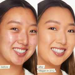 tarte Shape Tape applicator close-up demonstrating jumbo speed smoother for precise application