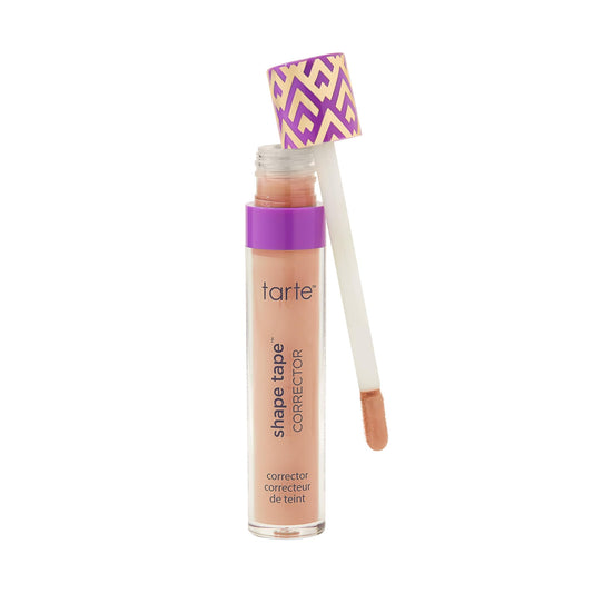tarte shape tape corrector front packaging shows peach tube for even complexion