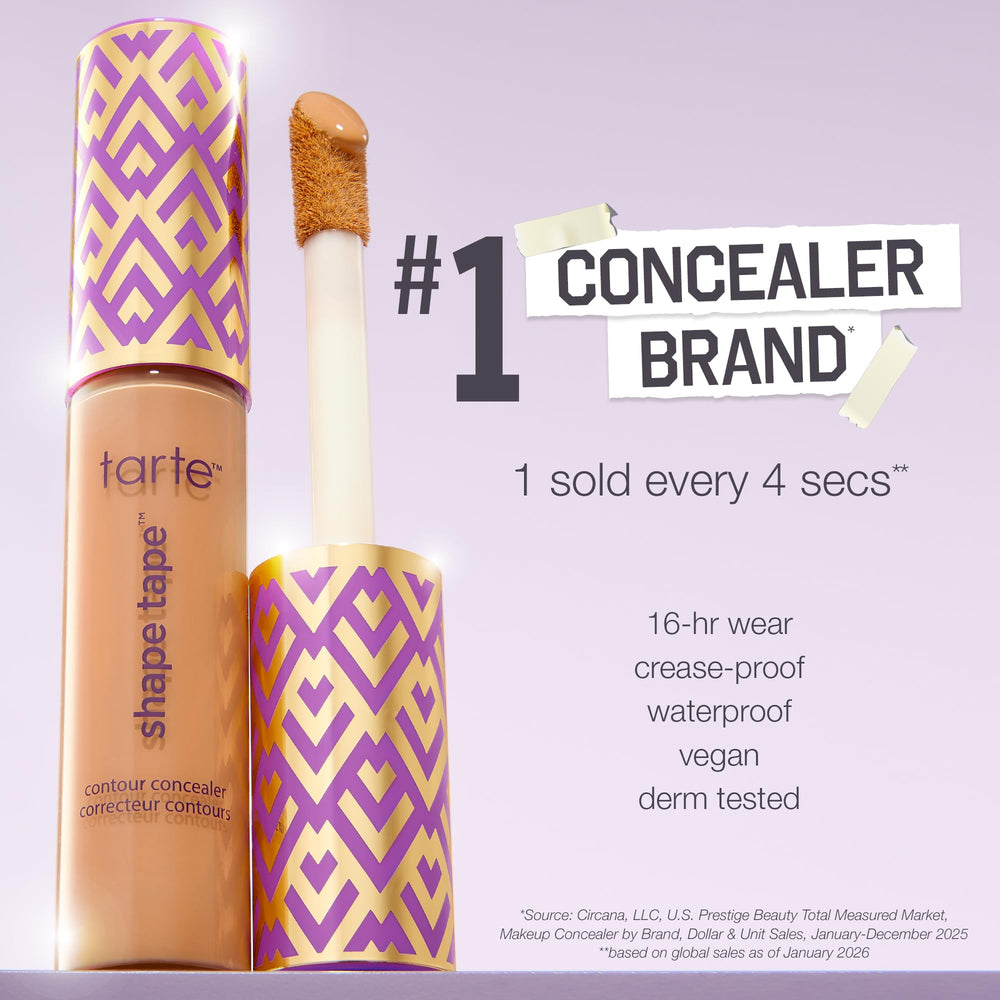 tarte Shape Tape ingredients highlight with shea and licorice indicating hydrating and brightening benefit