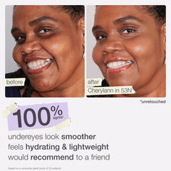 tarte multiple shade swatches on arm, demonstrates blendable coverage benefit