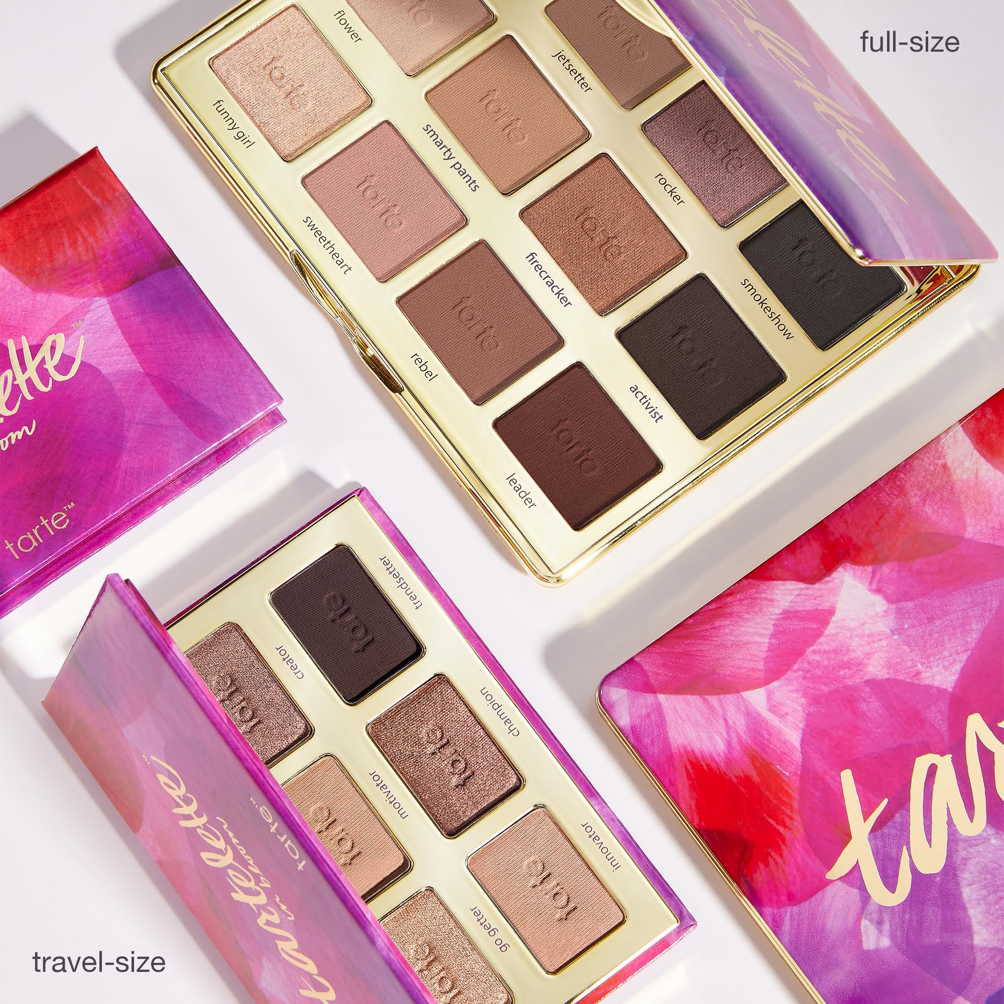 tarte tartelette in bloom on vanity with brushes for ready-to-wear styling