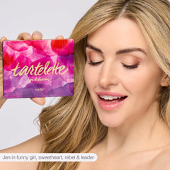 tarte tartelette in bloom held in hand to show compact travel-friendly size