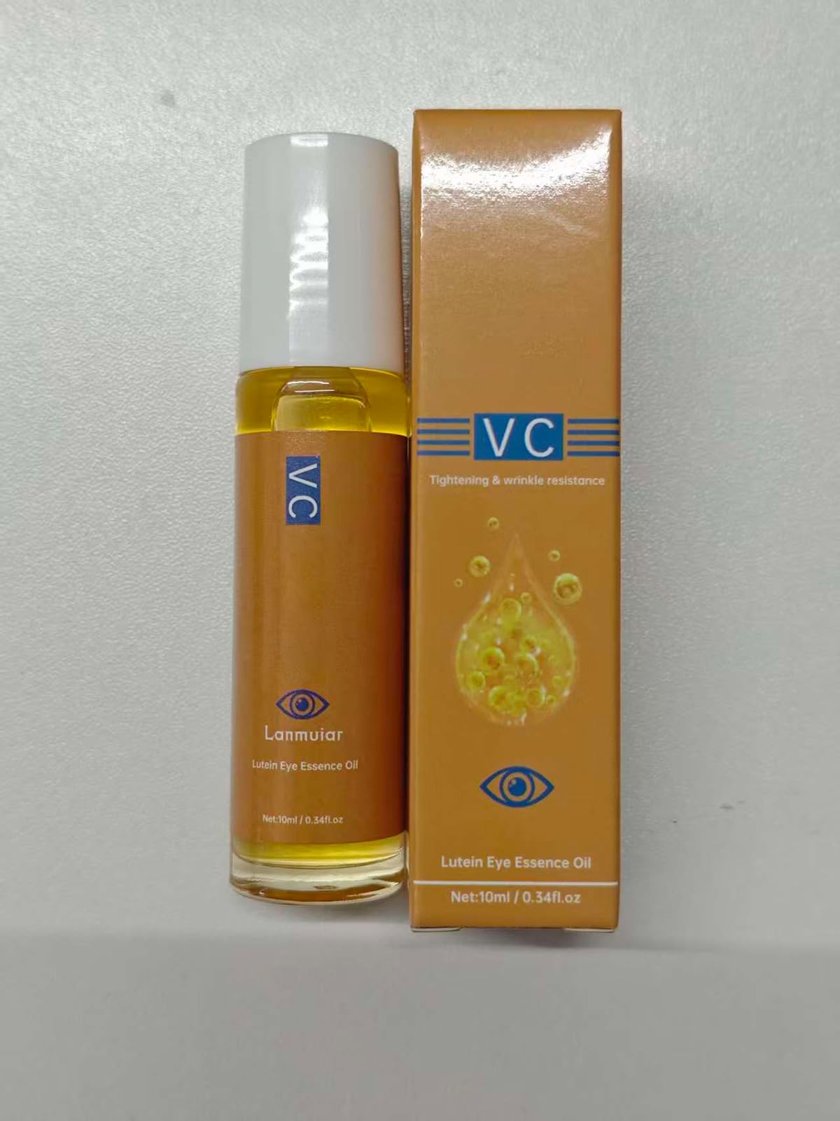 Tasbuta scented serum pouring from bottle showing smooth non-greasy finish