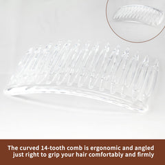 TaShow comb beside a ruler showing compact size for easy portability