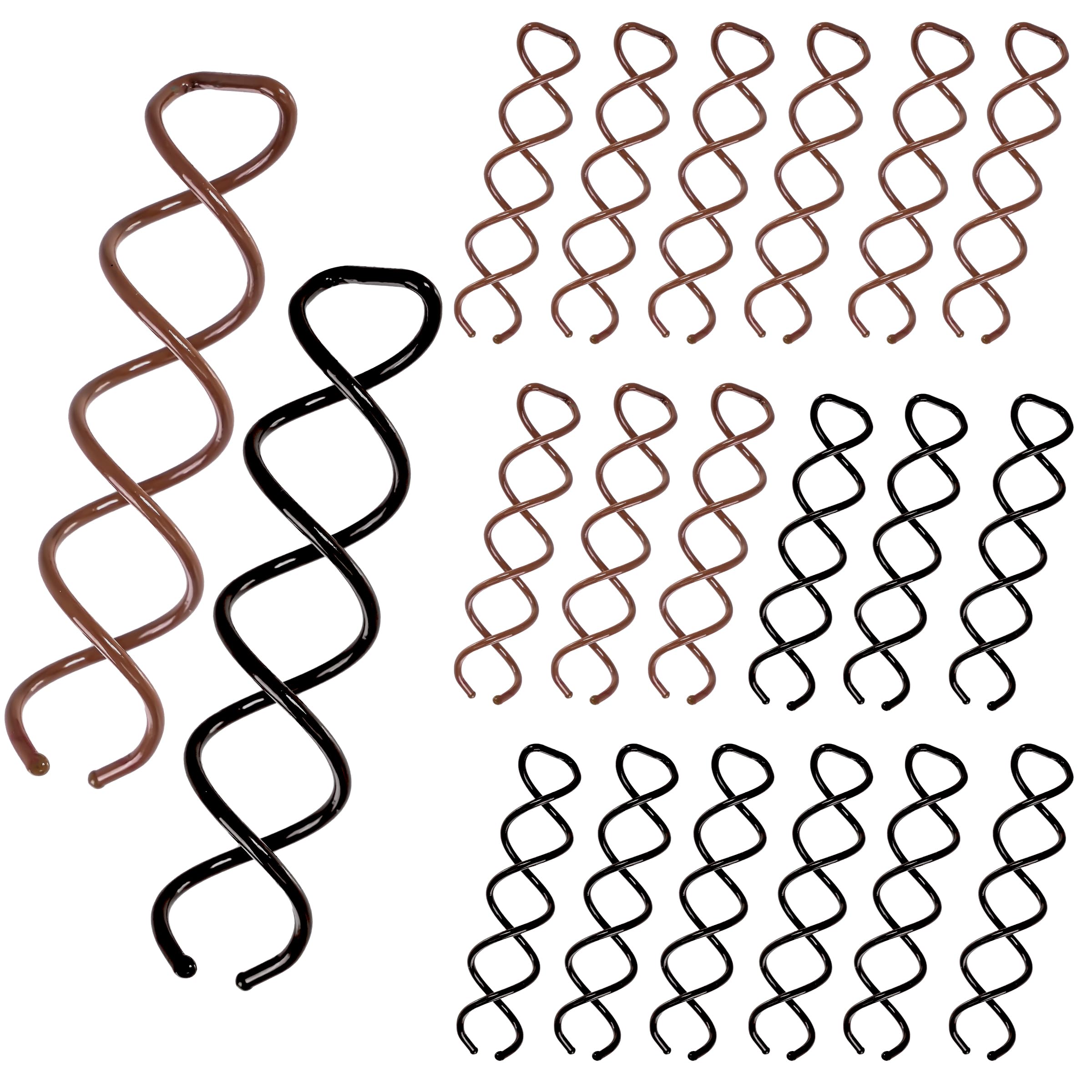TaShow front packaging of 20 spiral hair pins showing colors and count, easy selection