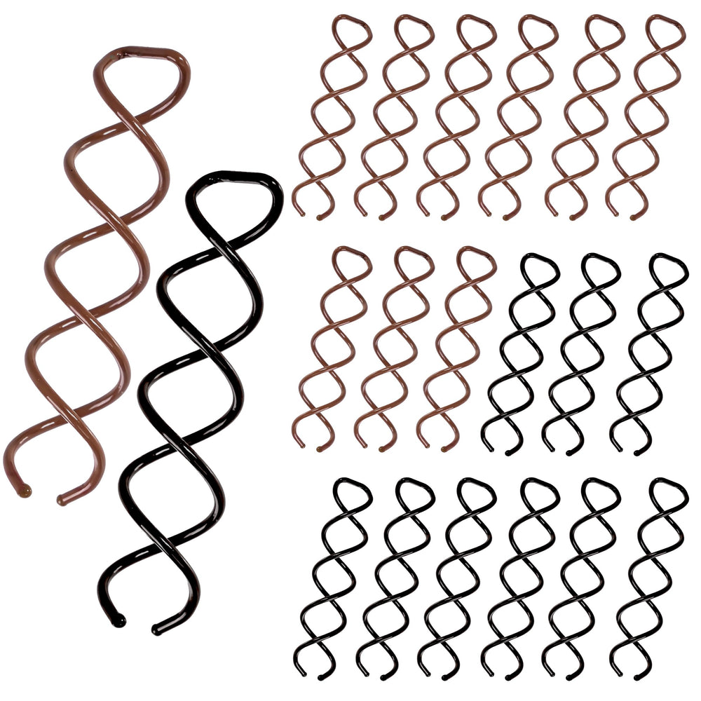 TaShow front packaging of 20 spiral hair pins showing colors and count, easy selection