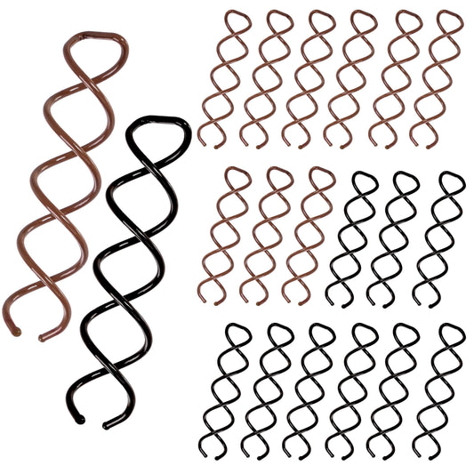 TaShow front packaging of 20 spiral hair pins showing colors and count, easy selection