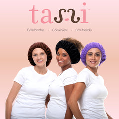 TASSI displayed on a bathroom shelf in lifestyle scene promoting daily use