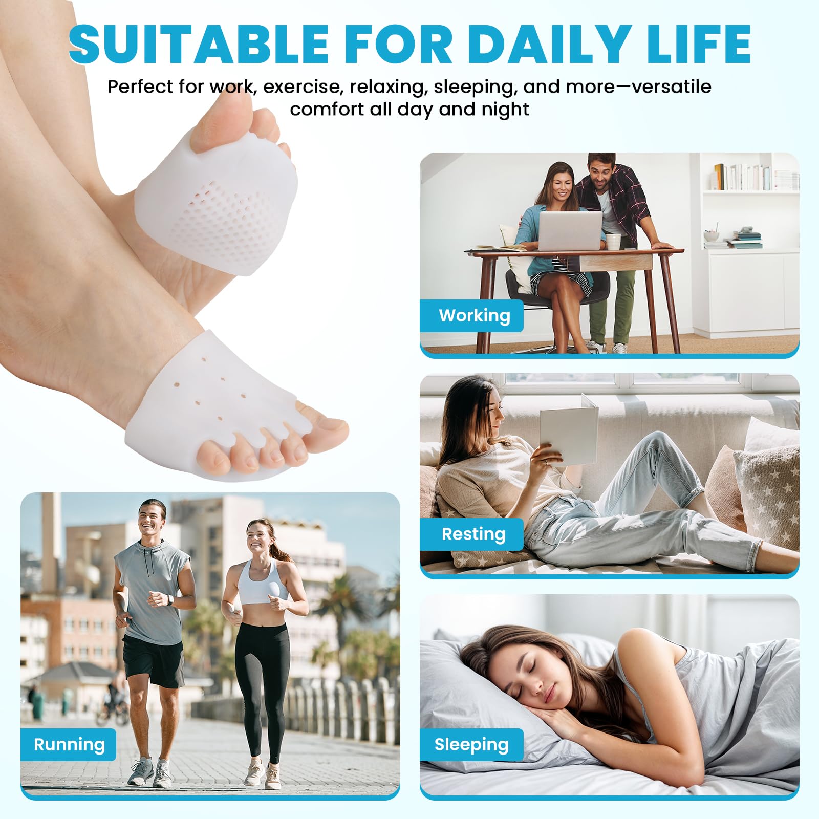 TASZOOS lifestyle image at home demonstrating all-day comfort and stability