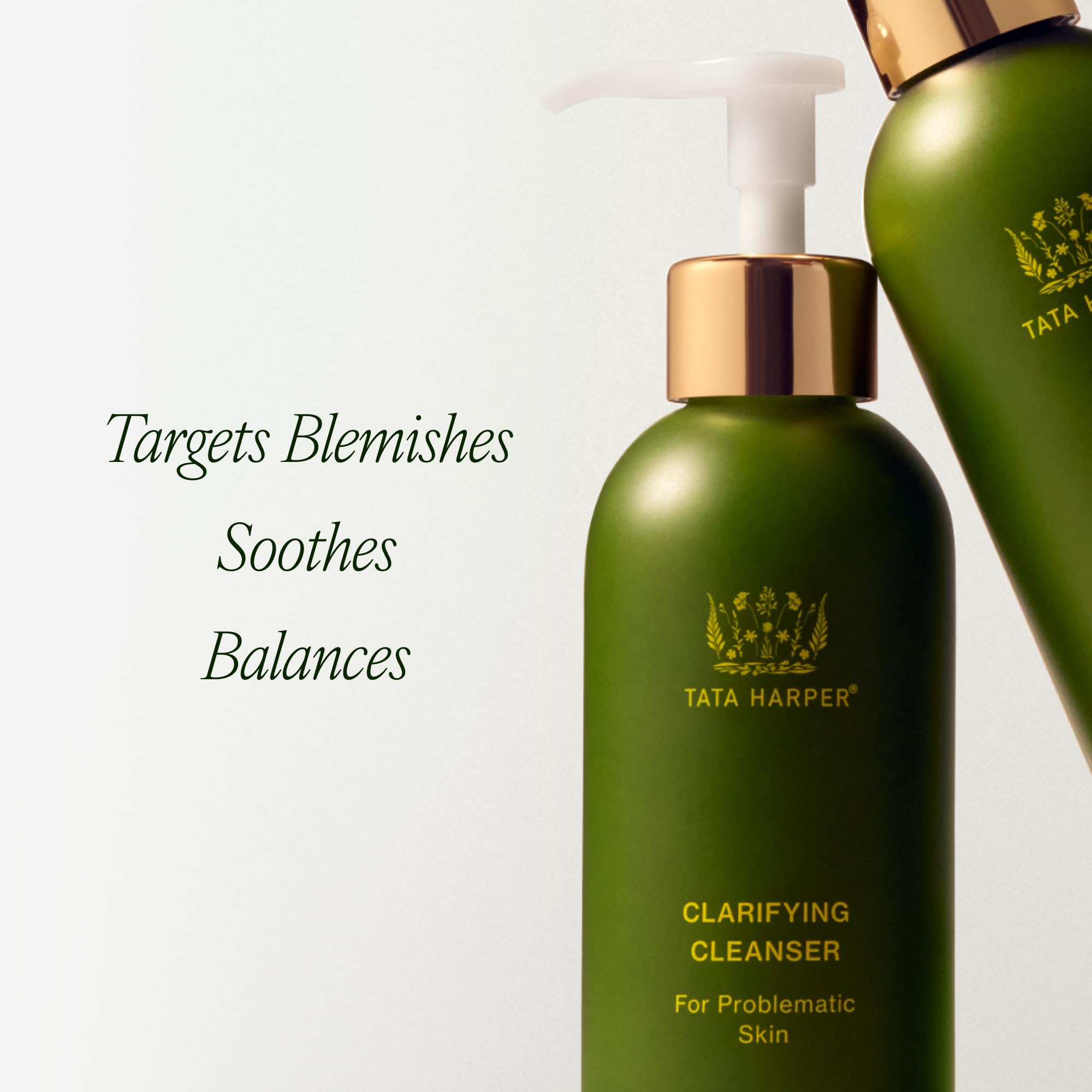 Close-up foam texture from Tata Harper cleanser, showing gentle foaming action benefit