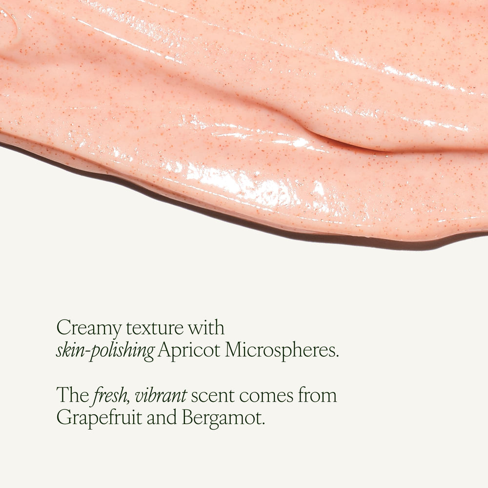 Tata Harper applying cleanser on hand demonstrates gentle polish benefit