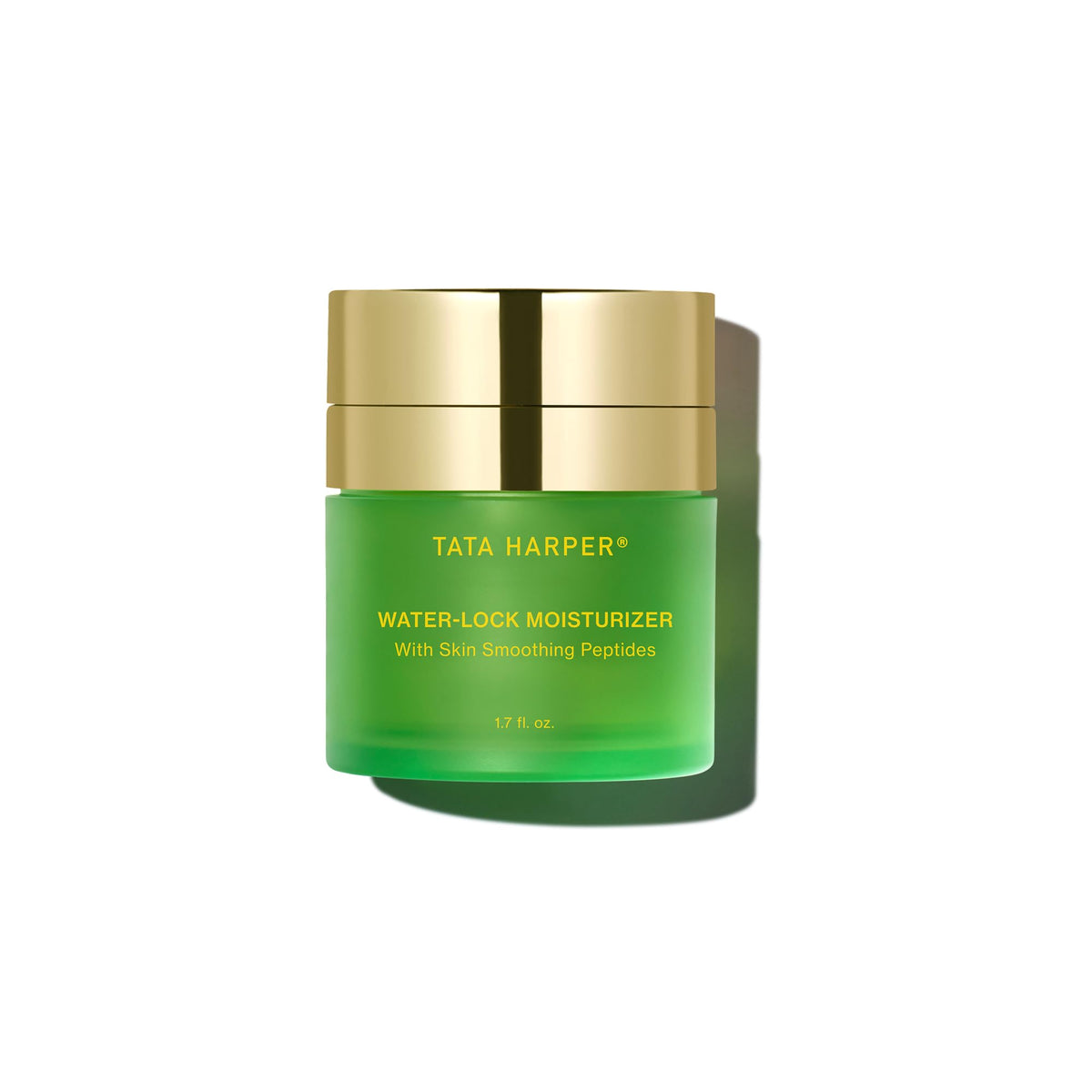Tata Harper jar front view showing sleek design and refillable benefit
