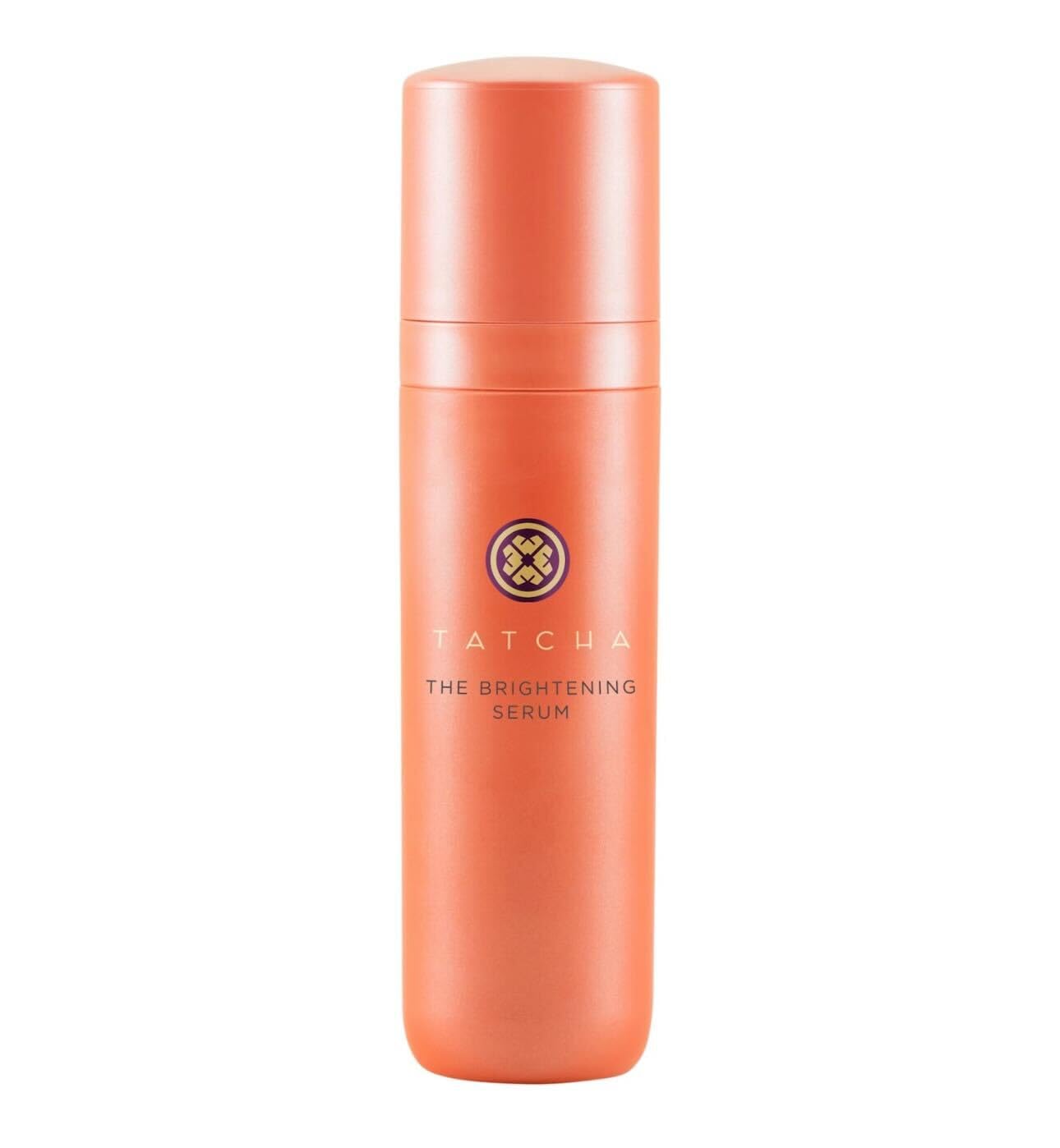 TATCHA Brightening Serum front bottle showing elegant packaging and product benefit