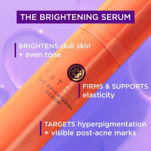 TATCHA Brightening Serum pipette dispensing clear serum for controlled application