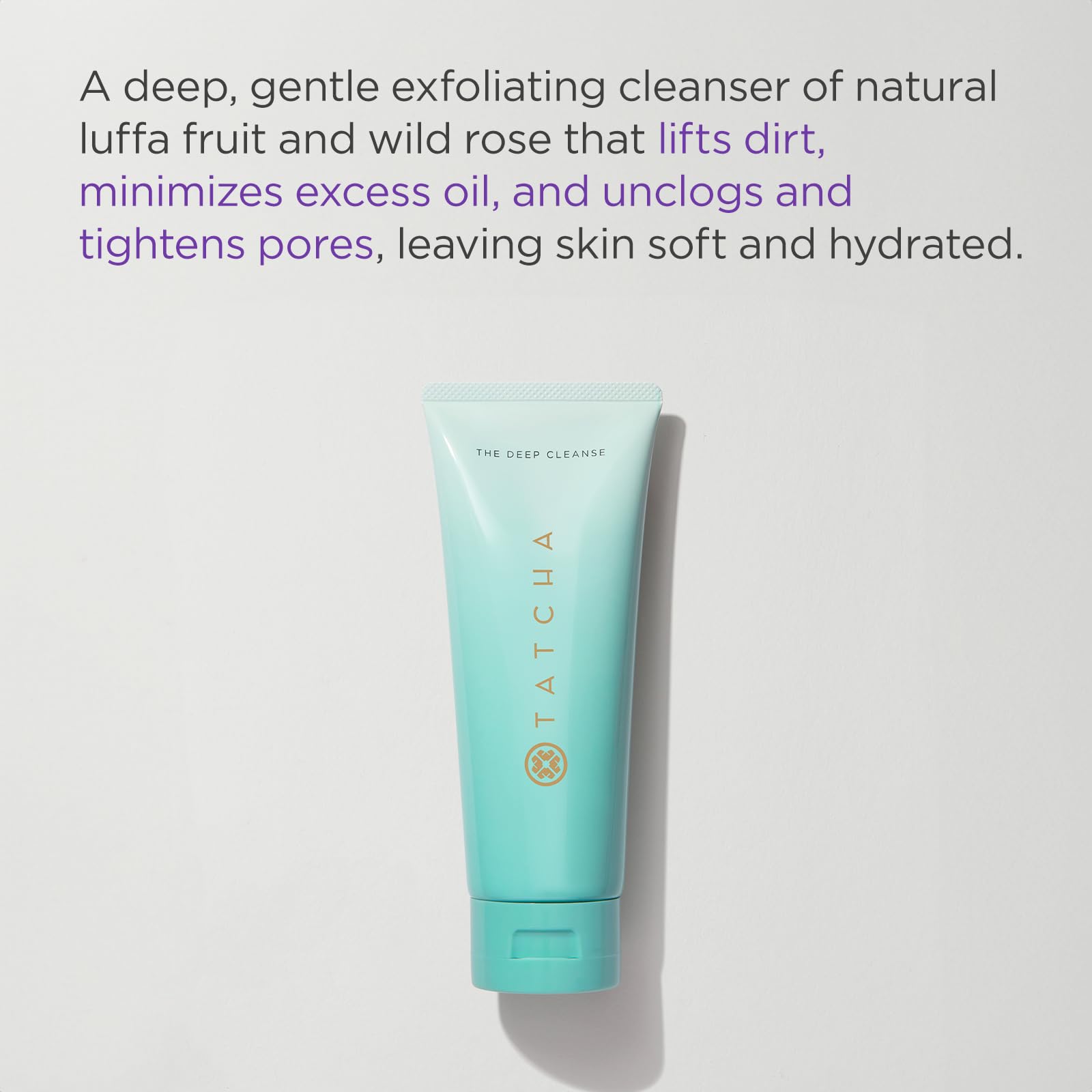 TATCHA gel texture close-up revealing smooth consistency for gentle exfoliation