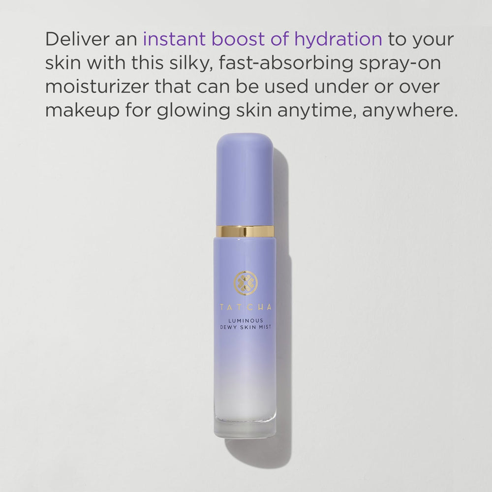 Tatcha label closeup highlighting Hadasei-3 ingredients and benefits