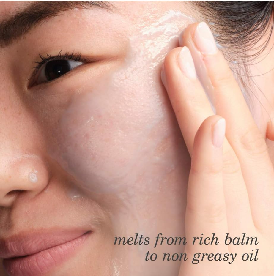 TATCHA balm swatch on skin demonstrating smooth makeup removal