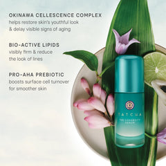 TATCHA bottle held in hand for scale showing travel‑friendly size benefit