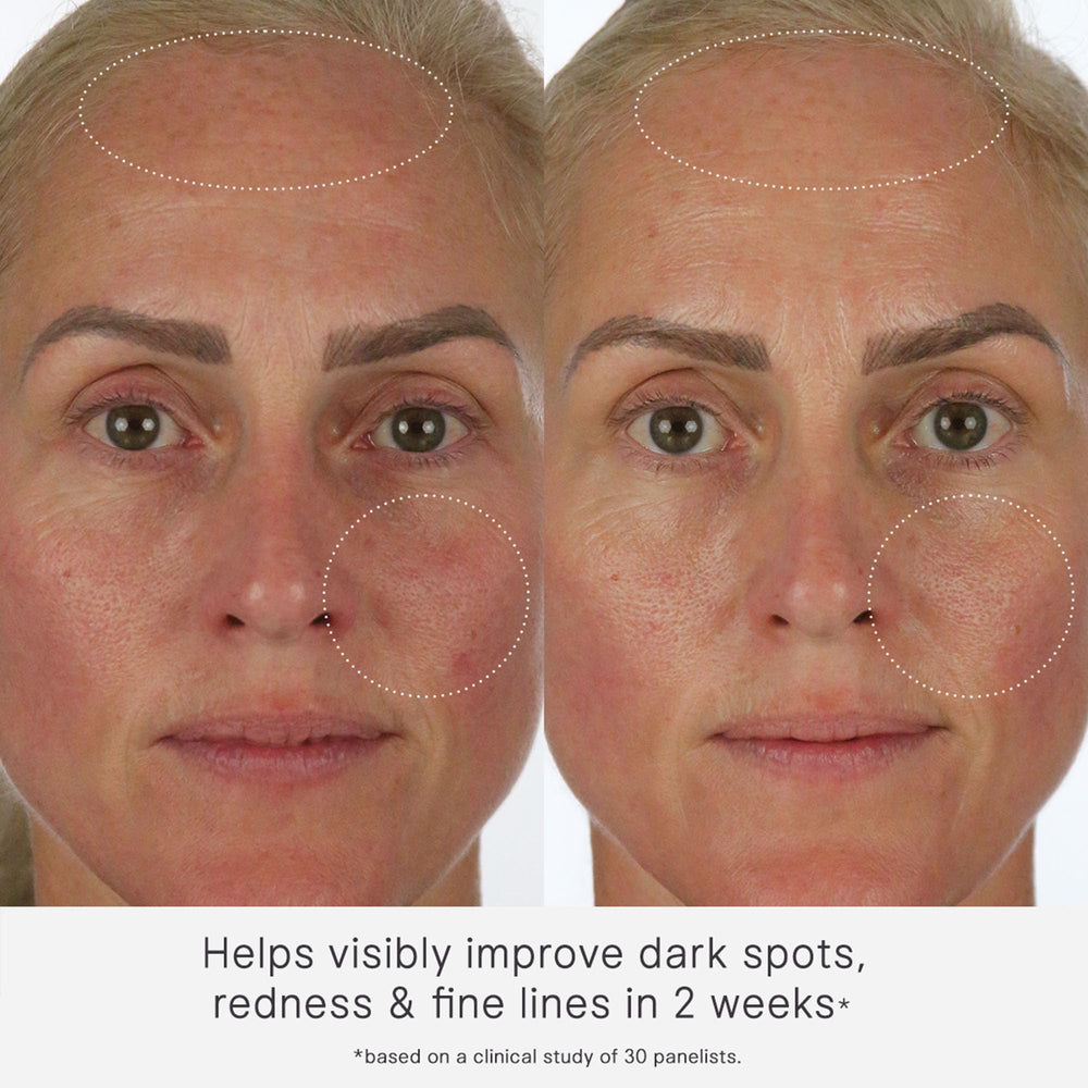TATCHA sunscreen held in hand to show size and travel-friendly convenience