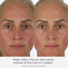 TATCHA sunscreen held in hand to show size and travel-friendly convenience