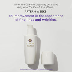 TATCHA oil emulsifying in hands for gentle cleanse benefit