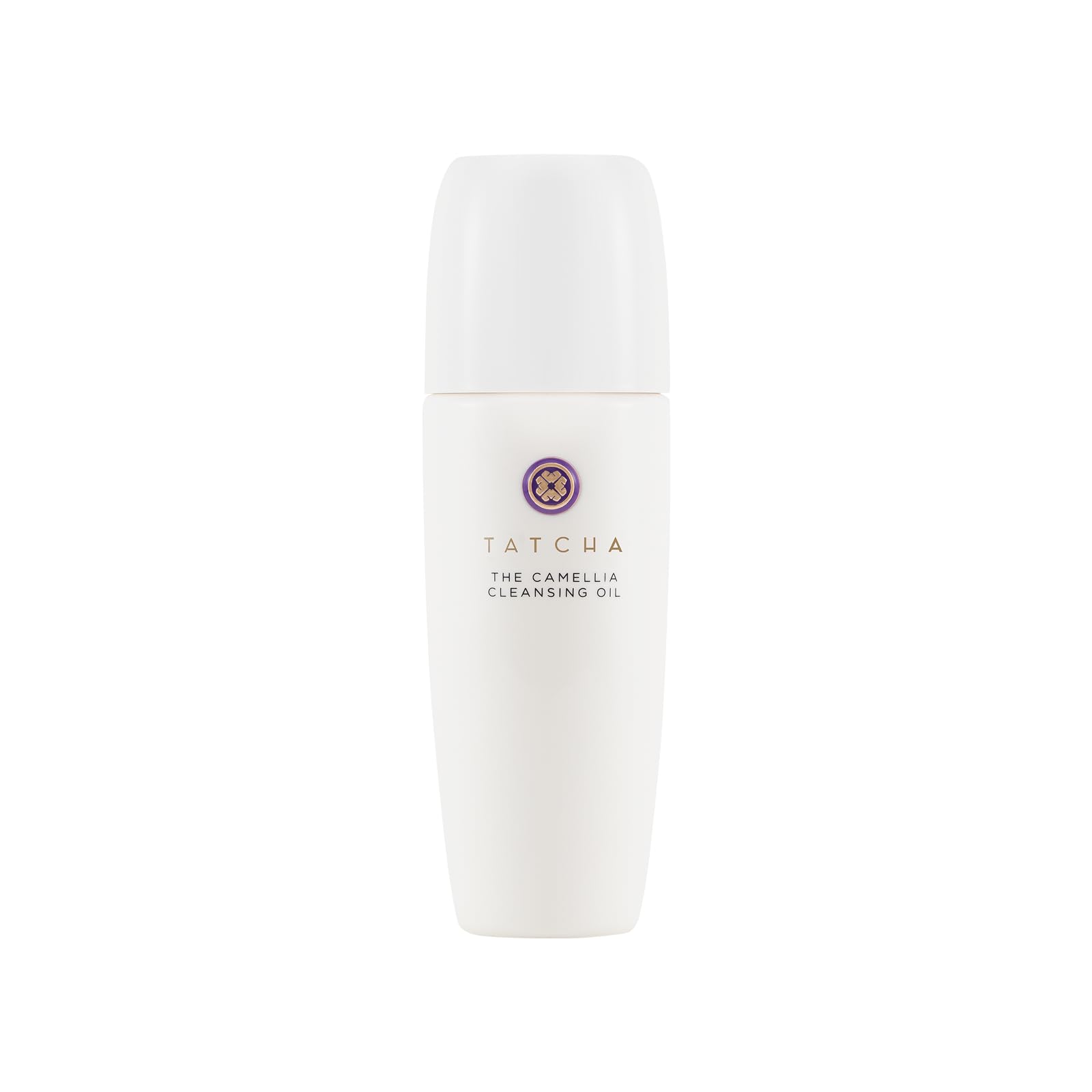 TATCHA bottle front view showing design and easy-pour benefit