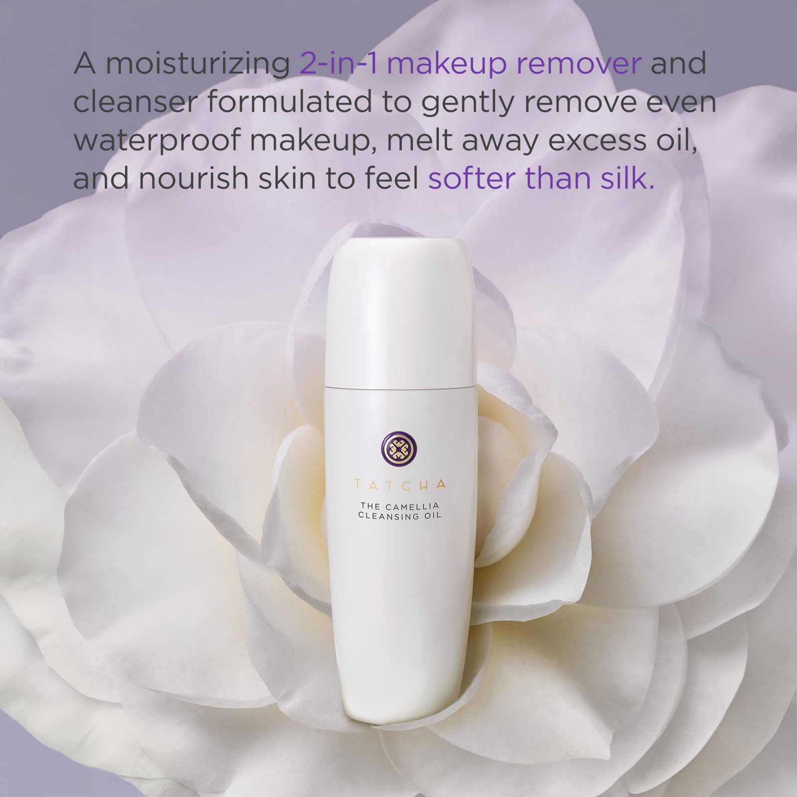 TATCHA pump and cap detail for controlled dispensing benefit