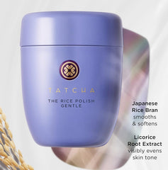 TATCHA foam in hand demonstrating creamy lather for soft, non-irritating polish